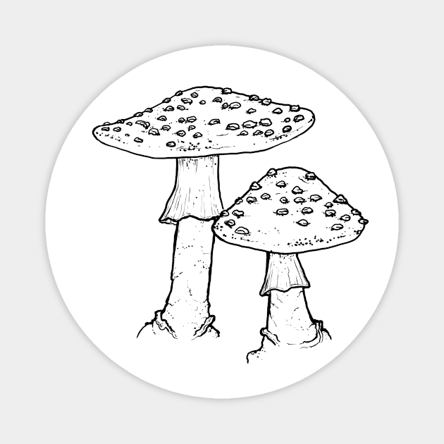 Fly Amanita Mushroom Magnet by mycologist